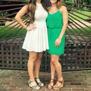 White Lacey Francesca’s dress